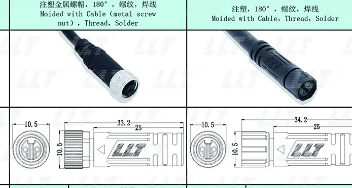 Industrial-Grade M8 Injection-Molded Socket-Pin Connector